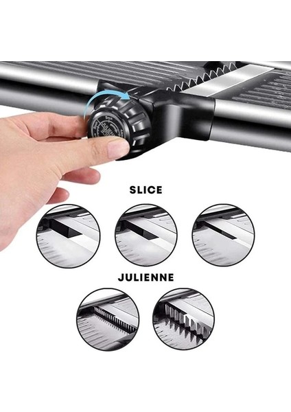 Parçalayıcı Eldiven Takım Elbise 304 Paslanmaz Çelik Mandoline Bıçaklı Profesyonel Sebze Dilimleyici Mutfak Aksesuarları Ayarlanabilir Dilimleyici Parçalayıcı Soyucu (Yurt Dışından) fırsatları