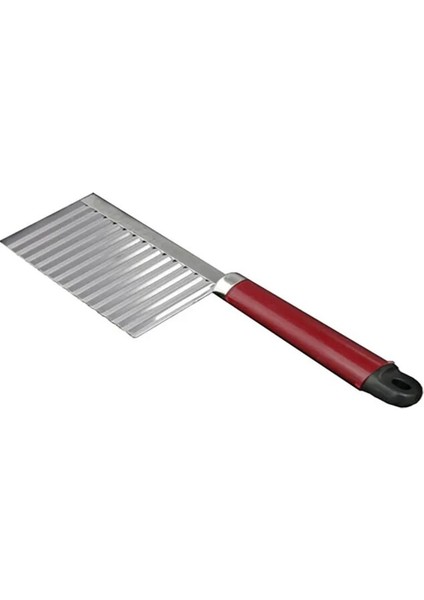 Kırmızı 21CM 1 Adet Yeni Paslanmaz Çelik Dalga Bıçak Patates Kesme Oluklu Bıçak Kızartması Cips Kesici Dilimleme Pişirme Araçları (Yurt Dışından)