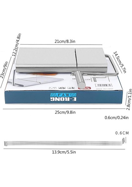 Gümüş Paslanmaz Çelik Peynir Dilimleme Çok Fonksiyonlu Sosis Kesici 6 Yedek Tel ile Donatılmış Çok Fonksiyonlu Tereyağı Jambon Gıda (Yurt Dışından) modelleri