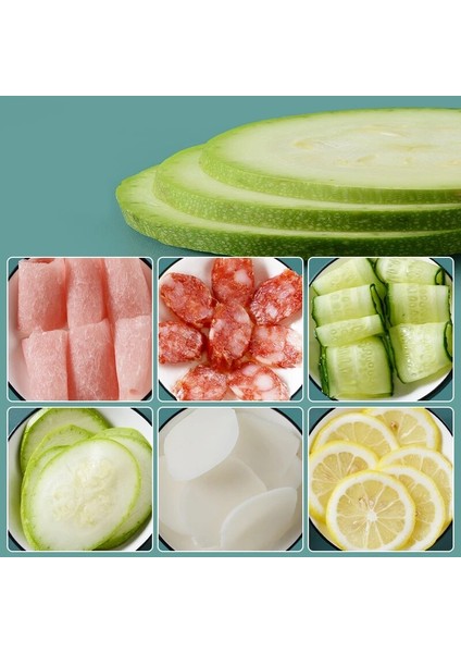Açık Yeşil Yaratıcı Sebze Kesici Ev Mutfak Çok Fonksiyonlu Limon Salatalık Patates Dilimleme Rende Mutfak Aletleri ve Aksesuarları (Yurt Dışından)
