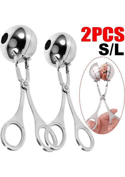 Büyük-4.8 cm 1 Pc Paslanmaz Çelik Köfte Klipleri Köfte Makinesi Aracı Yapışmaz Doldurulmuş Et Topları Balık Topu Pirinç Topu Yapma Kalıp Mutfak Aletleri (Yurt Dışından) fiyatları