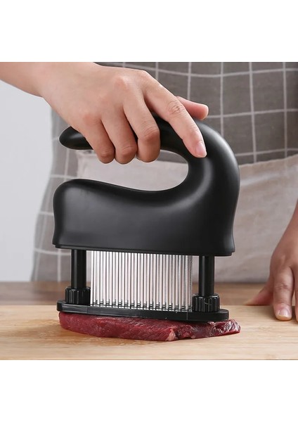 Siyah Et Yumuşatıcı 48-Pin Vurma Et Delme Tadı Iğne Ev Biftek Et Çekiç Paslanmaz Çelik Et Çırpma Aracı (Yurt Dışından) indirimleri