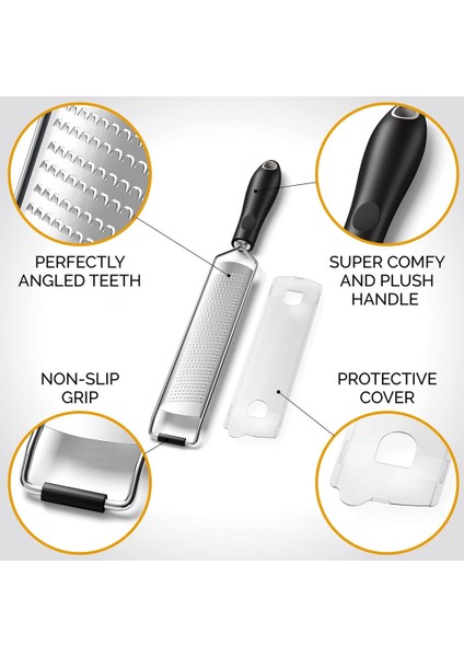 Siyah Yeni Paslanmaz Limon Peynir Sebze Zester Rende Soyucu Dilimleme Mutfak Aracı Araçlar Meyve Doğrayıcı Roman Mutfak Aksesuarı (Yurt Dışından) indirimleri