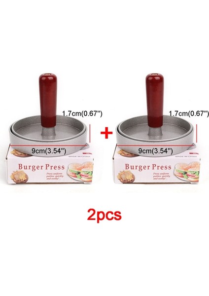 2 Smll Mutfak Burger Presi Yapışmaz Abs Hamburger Et Presi Sığır Izgara Hamburger Presi Patty Maker Kalıp Yuvarlak Şekil Şef Et Kalıp (Yurt Dışından)