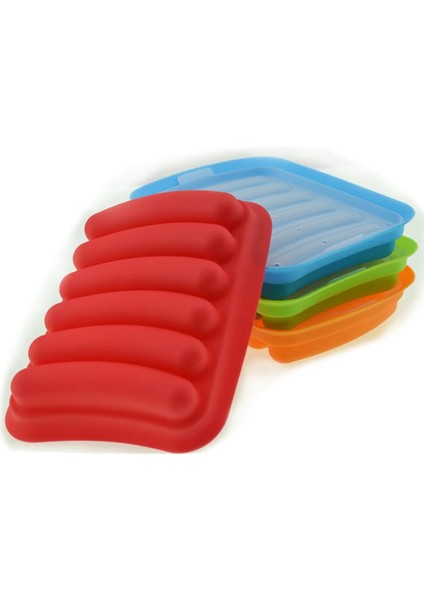 Yeşil Dıy Hot Dog Silikon Kalıp Isıya Dayanıklı Kapaklı El Yapımı Jambon Sosis Şekli Pişirme Araçları Altı Kavite Gıda Sınıfı Silikon Kalıp (Yurt Dışından) fiyatları
