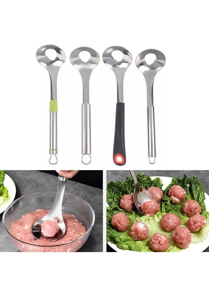 B Mutfak Paslanmaz Çelik Yapışmaz Köfte Kaşık Makinesi Sıkma Mutfak Ev Aracı Top Kalıp Kaşık Mutfak Gadget Et Araçları (Yurt Dışından) modelleri