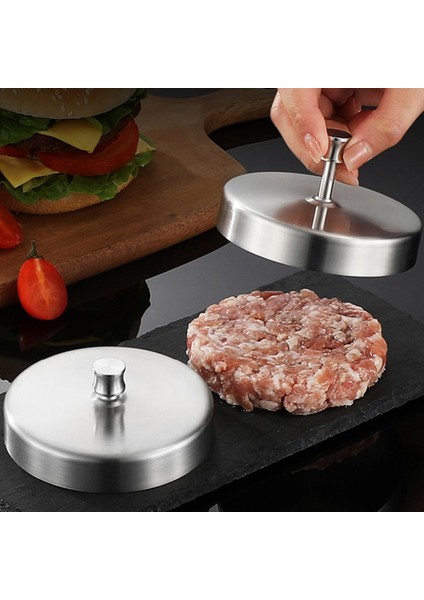 Çap 9.5 cm 304 Paslanmaz Çelik Sığır Turta Kalıbı Mutfak Patty Yapma Kalıp Yuvarlak Etli Turta Hamburger Aracı Ev Yaratıcı Dıy Alet (Yurt Dışından)