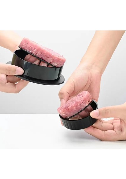 Beyaz 3 In 1 Sığır Sebzeli Hamburger Eti Basın Makinesi Patty Yuvarlak Şekil Yapışmaz Doldurulmuş Hamburger Kalıp Patty Kurutma Yağlı Kağıt Yapmak (Yurt Dışından)