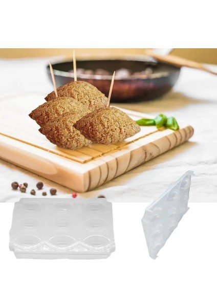 Gri 9 Izgaralar Ekstra Büyük Köfte Kalıbı Beyaz Abs Malzeme Hafif ve Dayanıklı Ev Mutfak Pişirme Aracı Yapımı Için (Yurt Dışından) fırsatları