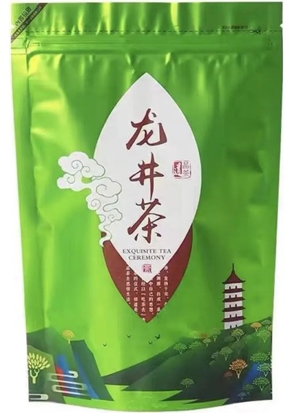 Bi Luo Chun 250G 250G Çin Yasemin Yeşil Çay Batı Gölü Longjing Çay 2023 Biluochun Maojian Yunwu Anji Geri Dönüşümlü Fermuarlı Çanta Mühürlü Ambalaj Çantası (Yurt Dışından)