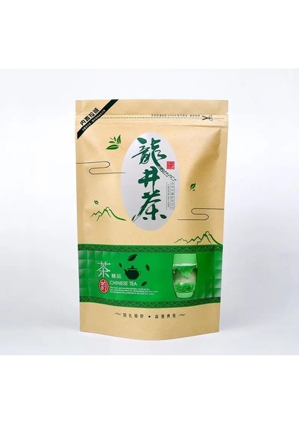 Bi Luo Chun 250G 250G Çin Yasemin Yeşil Çay Batı Gölü Longjing Çay 2023 Biluochun Maojian Yunwu Anji Geri Dönüşümlü Fermuarlı Çanta Mühürlü Ambalaj Çantası (Yurt Dışından)