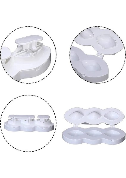 9 Delikli Plastik Köfte Kalıbı, Köfte Makinesi Basın Araçları Dıy Kalıp Mutfak Ev Yapımı Doldurulmuş Köfte Makinesi Kızarmış Içli Köfte Yapmak Için (Yurt Dışından)