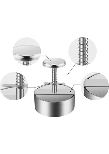 8 cm 304 Paslanmaz Çelik Burger Et Kalıp 14 cm Yuvarlak Hamburger Presi Araçları Yapışmaz Burger Presi Manuel Hamburg Köfte Makinesi Kalıp (Yurt Dışından) fiyatları
