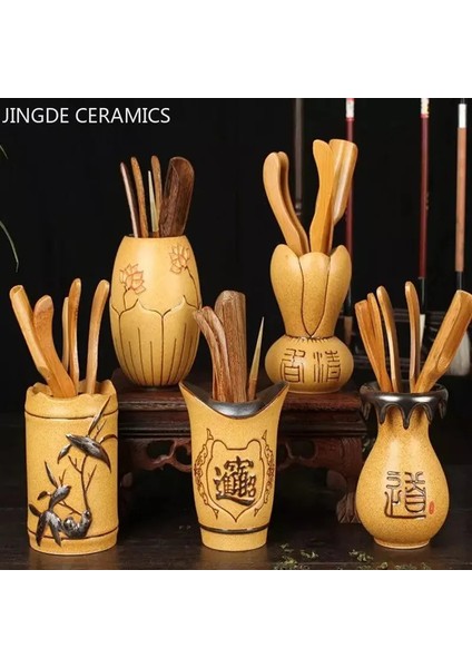 B 10X22 cm Kaba Çömlek Çay Can Çay Seti Aksesuarları Geleneksel Çay Töreni Altı Beyefendi Seramik Teaware Aracı Takım Elbise Çay Masası Dekorasyon (Yurt Dışından) fiyatları