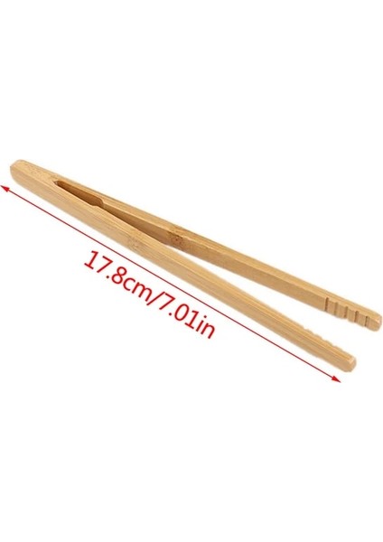 17.8 cm Bambu Ahşap Çay Klipleri Mutfak Yemek Maşası Salata Tost Maşası Cımbız Buz Şeker Çay Klip Teaware Aksesuarları Noel (Yurt Dışından)