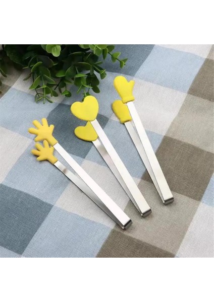 06 Eldiven Mutfak Pişirme Salata Ekmek Servis Maşası Ev Eşyaları Mutfak Cımbızı Kaymaz Çay Poşetleri Tutucu Buz Şeker Mutfak Kelepçesi Mini (Yurt Dışından)