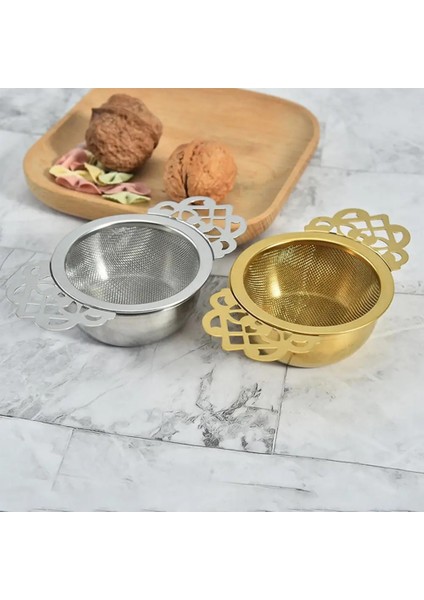 Altın Dayanıklı 304 Paslanmaz Çelik Çift Kolları Isıya Dayanıklı Gevşek Yaprak Örgü Çay Demlik Imparatoriçe Çay Süzgeçleri Yeniden Kullanılabilir (Yurt Dışından) fırsatları