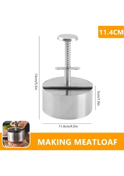 114 mm 304 Paslanmaz Çelik Hamburger Presi Burger Patty Maker Domuz Eti Burger Izgara Kalbur Et Mutfak Gereçleri Için Manuel Pres Kalıp (Yurt Dışından) fiyatları