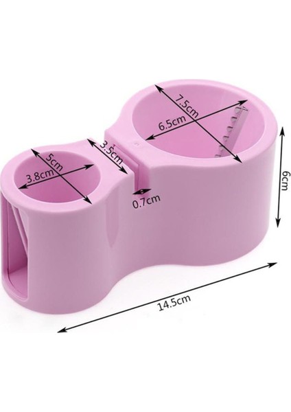 Pembe Mutfak Aksesuarları Çift Kafalı Spiral Dilimleyici Rende Kabak Şehriye Spagetti Makinesi Sebze Bıçağı Soyma Bıçağı Kalemtıraş (Yurt Dışından)