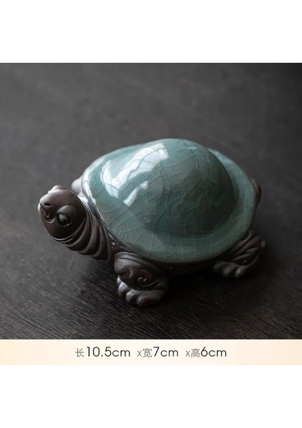 Açık Yeşil Yaratıcı Seramik Mor Kil Kaplumbağa Çay Süzgeci Ev Çay Filtresi Ge Fırın Teapet Süsler Çay Seti Çay Aksesuarları (Yurt Dışından)