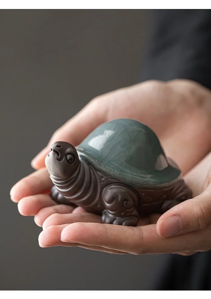 Açık Yeşil Yaratıcı Seramik Mor Kil Kaplumbağa Çay Süzgeci Ev Çay Filtresi Ge Fırın Teapet Süsler Çay Seti Çay Aksesuarları (Yurt Dışından) modelleri