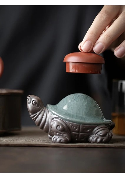 Açık Yeşil Yaratıcı Seramik Mor Kil Kaplumbağa Çay Süzgeci Ev Çay Filtresi Ge Fırın Teapet Süsler Çay Seti Çay Aksesuarları (Yurt Dışından) fırsatları