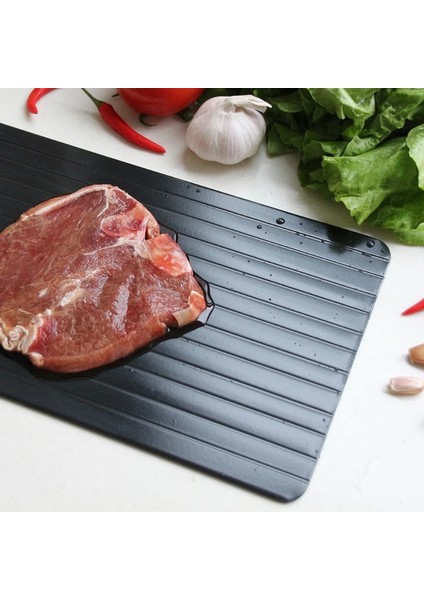 F-Yeşil 4pcs Hızlı Buz Çözme Tepsisi Hızlı Çözülme Dondurulmuş Gıda Et Meyve Hızlı Buz Çözme Plakası Alüminyum Dikdörtgen Mutfak Alet Aksesuarları (Yurt Dışından)