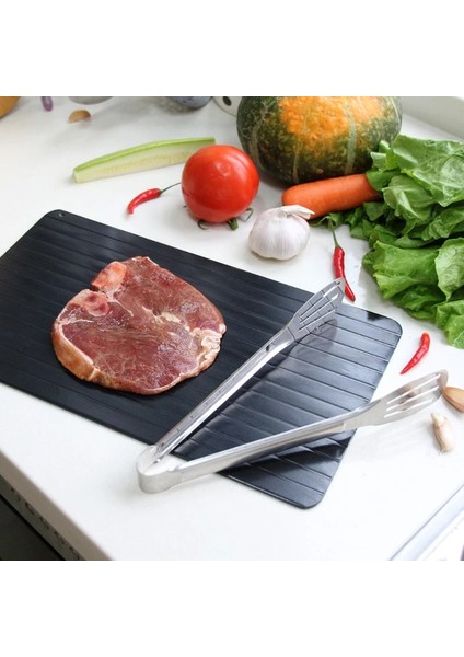 F-Yeşil 4pcs Hızlı Buz Çözme Tepsisi Hızlı Çözülme Dondurulmuş Gıda Et Meyve Hızlı Buz Çözme Plakası Alüminyum Dikdörtgen Mutfak Alet Aksesuarları (Yurt Dışından) modelleri
