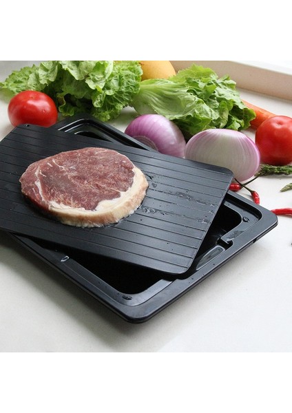 F-Yeşil 4pcs Hızlı Buz Çözme Tepsisi Hızlı Çözülme Dondurulmuş Gıda Et Meyve Hızlı Buz Çözme Plakası Alüminyum Dikdörtgen Mutfak Alet Aksesuarları (Yurt Dışından) indirimleri