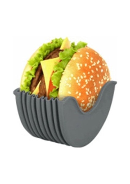 Gri Burger Tutucular Yeniden Kullanılabilir Anti-Kirli Eller Silika Jel Sandviç Tutucu Kutusu Sığır Basın Patty Eriyik Hamburger Topuz Kabuğu Mutfak Aracı (Yurt Dışından) fiyatları