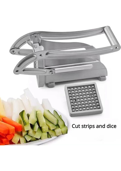 Gümüş Diğer Manuel Patates Kesici Paslanmaz Çelik Patates Kızartması Dilimleme Patates Cipsi Makinesi Et Kıyıcı Dicer Kesme Tezgahları Mutfak Için (Yurt Dışından) modelleri