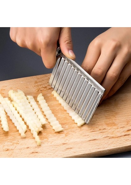 Siyah Dalga Bıçağı Patates Dalga Bıçağı Patates Kızartması, Cips Kesme Makinesi Dilimleyici Sebze ve Meyve Soyucu Mutfak Aksesuarları Pişirme Aletleri (Yurt Dışından) fiyatları