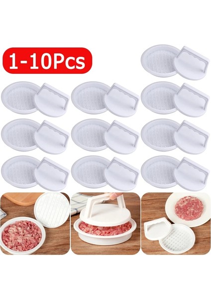 8 Adet Hamburger Presi Dolması Burger Presi Et Izgara Patty Barbekü Burger Yapımcısı Kalıp Mutfak Aracı Aksesuarları Hamburger Yapımcısı Makinesi (Yurt Dışından)