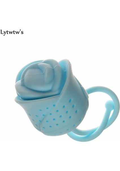 Kırmızı 1 Parça Çay Demlik Çanta Yapmak Süzgeç Filtre Gül Tutucu Drinkware Mutfak Silikon Kauçuk Organizatör Difüzör Çay Kaşığı Çiçek (Yurt Dışından)