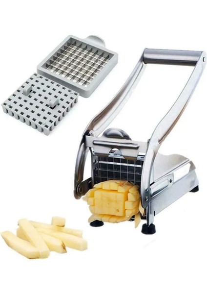 2 Adet Patates Paslanmaz Makine Çelik Kızartma Patates Mutfak Aracı Mutfak Fransız Sebze Dilimleme Manuel Alet Kesici Kesici Kesici (Yurt Dışından)