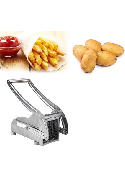 Paslanmaz Çelik Manuel Patates Kesici Patates Kızartması Dilimleme Patates Cipsi Makinesi Et Kıyıcı Dicer Kesme Tezgahları Mutfak Için (Yurt Dışından)