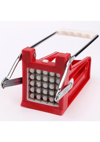 Kırmızı Yeni Patates Cipsi Şerit Kesme Makinesi Üreticisi Dilimleme Kıyıcı 2 Bıçak Mutfak Alet Paslanmaz Çelik Patates Kızartması Kesiciler (Yurt Dışından)