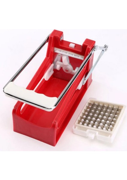 Kırmızı Yeni Patates Cipsi Şerit Kesme Makinesi Üreticisi Dilimleme Kıyıcı 2 Bıçak Mutfak Alet Paslanmaz Çelik Patates Kızartması Kesiciler (Yurt Dışından) indirimleri