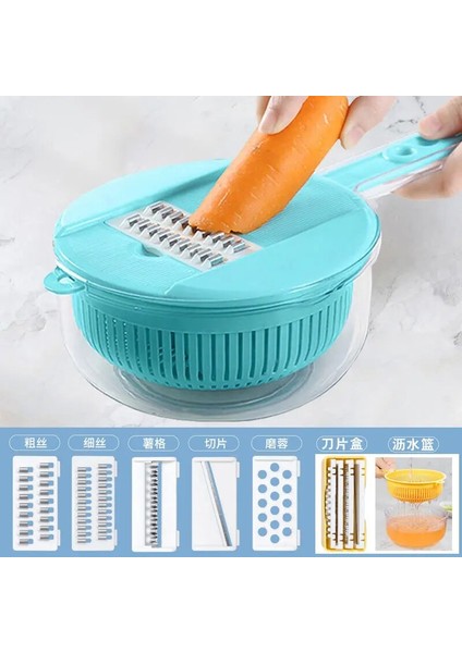 Saydam Mavi 12 Çok Fonksiyonlu Sebze Kesici Patates Dilimleyici Rende Dilimleme Mutfak Malzemeleri Ev Tel Kazıyıcı Silecek (Yurt Dışından) modelleri