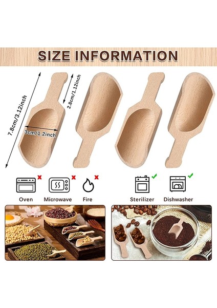 Yuvarlak Kaşık 5 Adet Ahşap Saplı Kepçe Çay Kaşığı Küçük Tuz Kürek Çay Töreni Teaware Aksesuarları Mini Şeker Kaşığı Mutfak Ev Pişirme Aracı (Yurt Dışından) modelleri