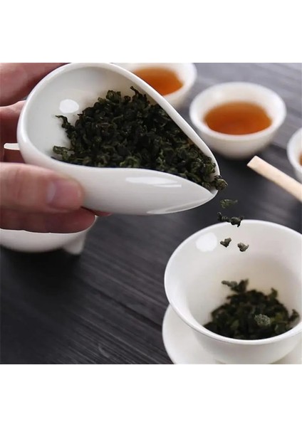 Beyaz Kahve Çekirdekleri Doz Tepsileri Kahve Gereçleri Saf Beyaz Seramik Çay Seti Kepçe Çin Kung Fu Çay Seti Kahve Çekirdeği Kepçe Kürek Araçları (Yurt Dışından) fırsatları
