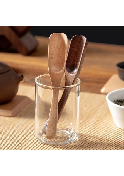 Kayın Ahşap Çin Çay Kaşığı Retro Kung Fu Çay Kepçe Kürek Ahşap Kepçe Gevşek Çay Kahve Baharat Şeker Tozu Çay Kaşığı Çay Aksesuarları (Yurt Dışından) fırsatları