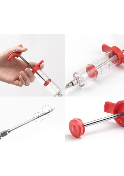 1 Enjektör 3 Iğne Barbekü Baharat Suyu Iğne Iğne Aracı Kızartma Catering Şırınga Hindi Şırınga Baharat Şırınga Mutfak Sığır Biftek Marine Edilmiş (Yurt Dışından) modelleri