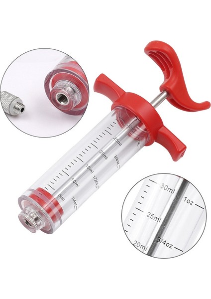 1 Enjektör 3 Iğne Barbekü Baharat Suyu Iğne Iğne Aracı Kızartma Catering Şırınga Hindi Şırınga Baharat Şırınga Mutfak Sığır Biftek Marine Edilmiş (Yurt Dışından) indirimleri