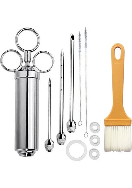 Orijinal Kutusu ile G Paslanmaz Çelik Türkiye Baharat Iğnesi Baharat Şırınga Barbekü Et Lezzet Enjektör Pişirme Araçları Sos Turşusu Şırınga Aksesuarı (Yurt Dışından)