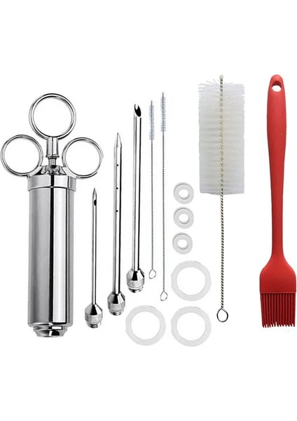 B2 Et Turşusu Enjektörü Paslanmaz Çelik Gıda Sınıfı Izgara Hindi Barbekü Baharat Sosu Lezzet Iğnesi Mutfak Pişirme Şırınga Makinesi (Yurt Dışından)