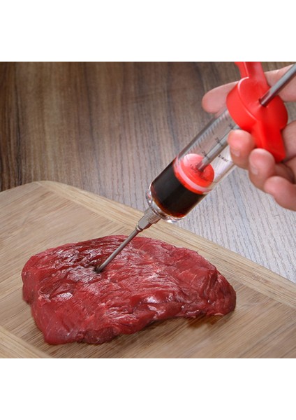 1 Enjektör 3 Iğne Sıcak Satış Barbekü Et Şırıngası Marinade Enjektör Hindi Tavuk Lezzet Şırınga Mutfak Pişirme Şırınga Aksesuarları (Yurt Dışından) fırsatları