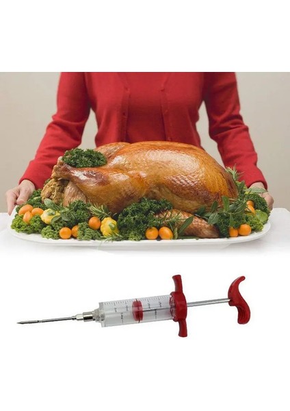 Barbekü Et Şırınga Turşusu Enjektör Kümes Hayvanları Pişirme Sos Gıda Sınıfı Hindi Tavuk Lezzet Baharat Şırınga Aksesuarı Mutfak Gereçleri (Yurt Dışından)