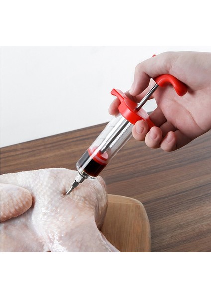 HHU141 1 Takım Et Enjektörü Paslanmaz Çelik Iğneler Baharat Şırınga Turşusu Enjektör Lezzet Şırınga Pişirme Et Hindi Tavuk Barbekü Aracı (Yurt Dışından) indirimleri