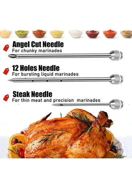 B2 Et Turşusu Enjektörü Paslanmaz Çelik Gıda Sınıfı Izgara Hindi Barbekü Baharat Sosu Lezzet Iğnesi Mutfak Pişirme Şırınga Makinesi (Yurt Dışından) fırsatları